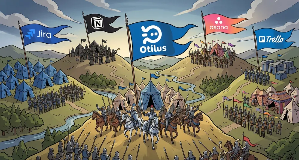 Otilus vs Jira, Asana, Trello, Notion : quel outil de gestion de projet choisir ?