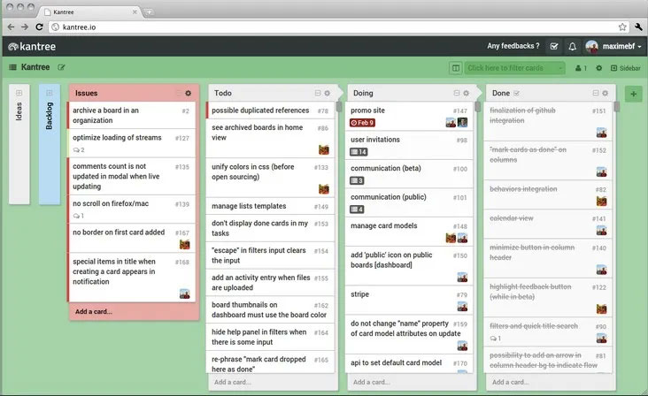 Kantree interface