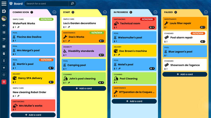 Interface Kanban d’Otilus.