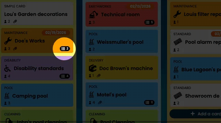 Dans Otilus, un scénario est capable d’ajouter automatiquement des tâches à une carte lorsque le projet avance.