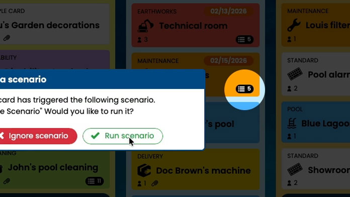 Les scénarios d’Otilus façonnent l’outil selon votre manière de travailler.