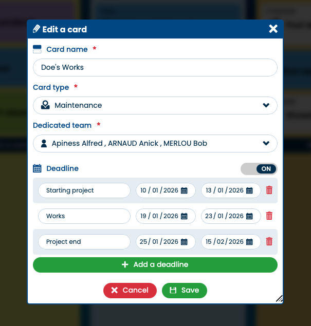 Création et Edition d'une carte (projet) dans Otilus