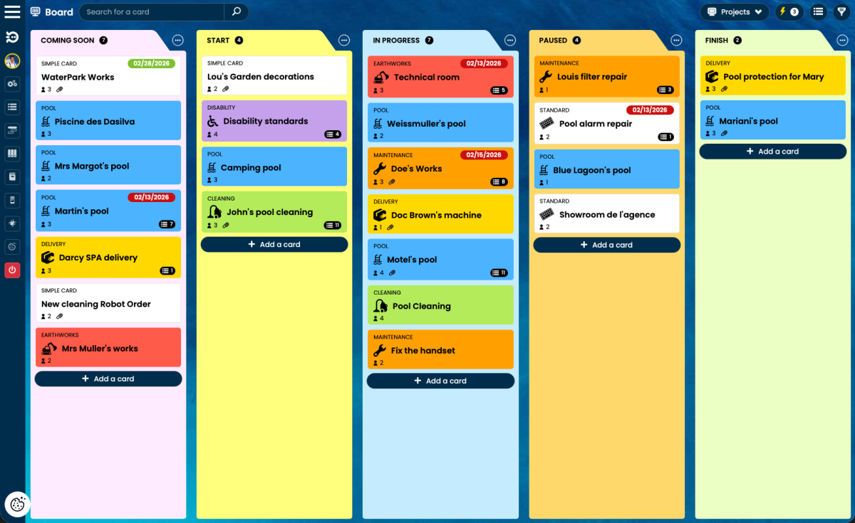 Interface Kanban repensée d'Otilus